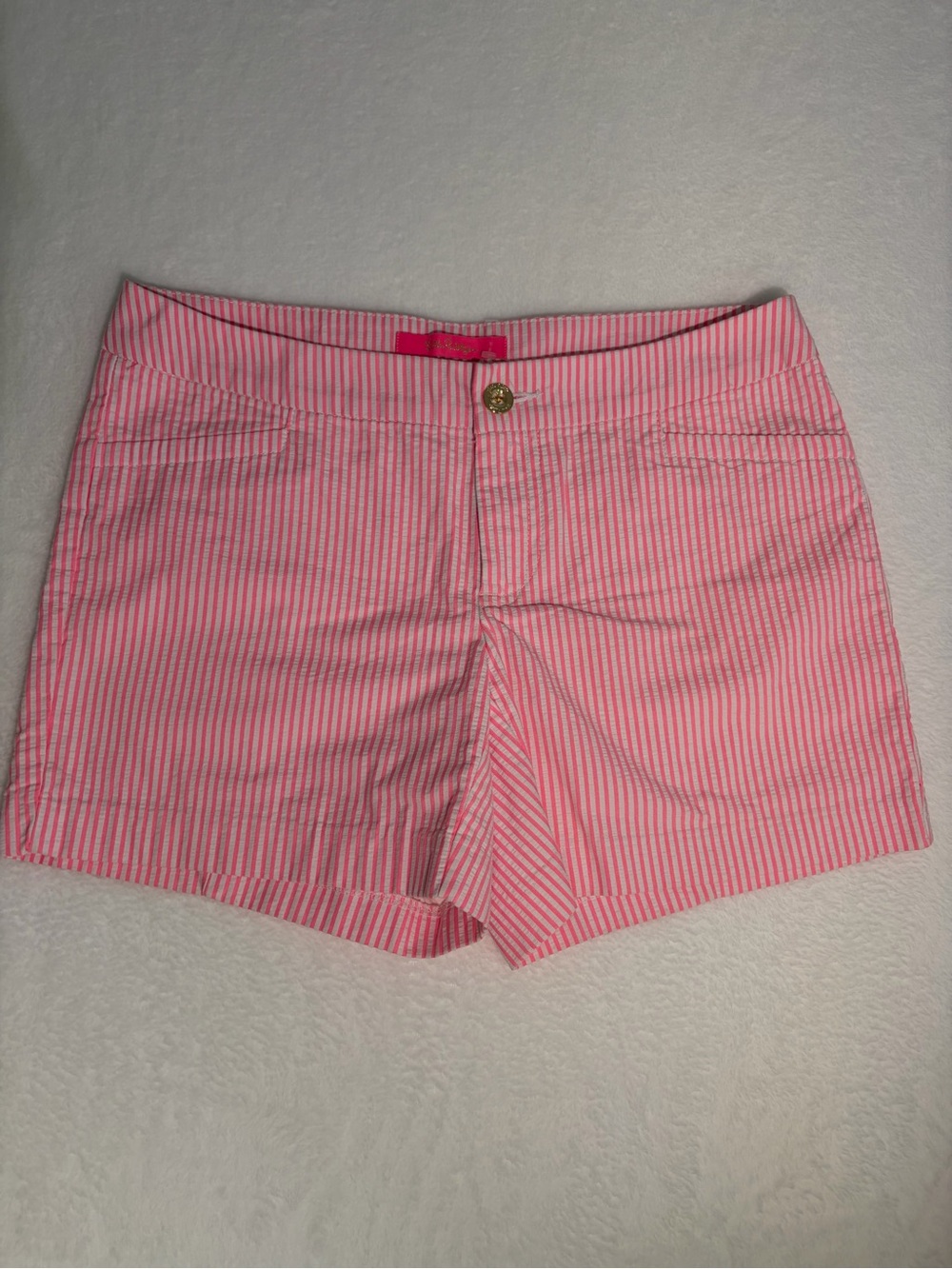 Lilly Pulitzer Pink/White Striped Shorts